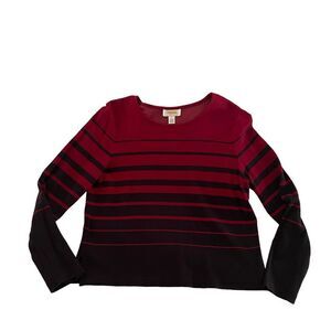Talbots long sleeve black red sweater Size L